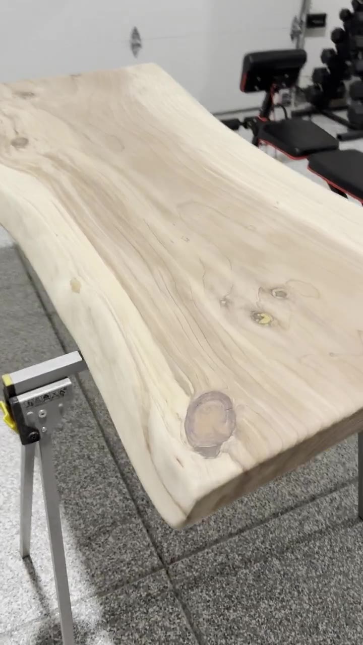 Panning across the sanded second slab in the garage