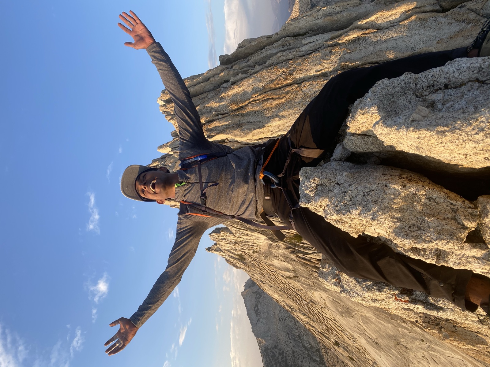 On a granite pinnacle on Matthes Crest
