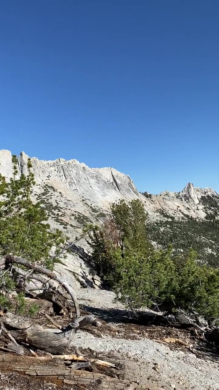 The granite ridge and valley from Matthes Crest