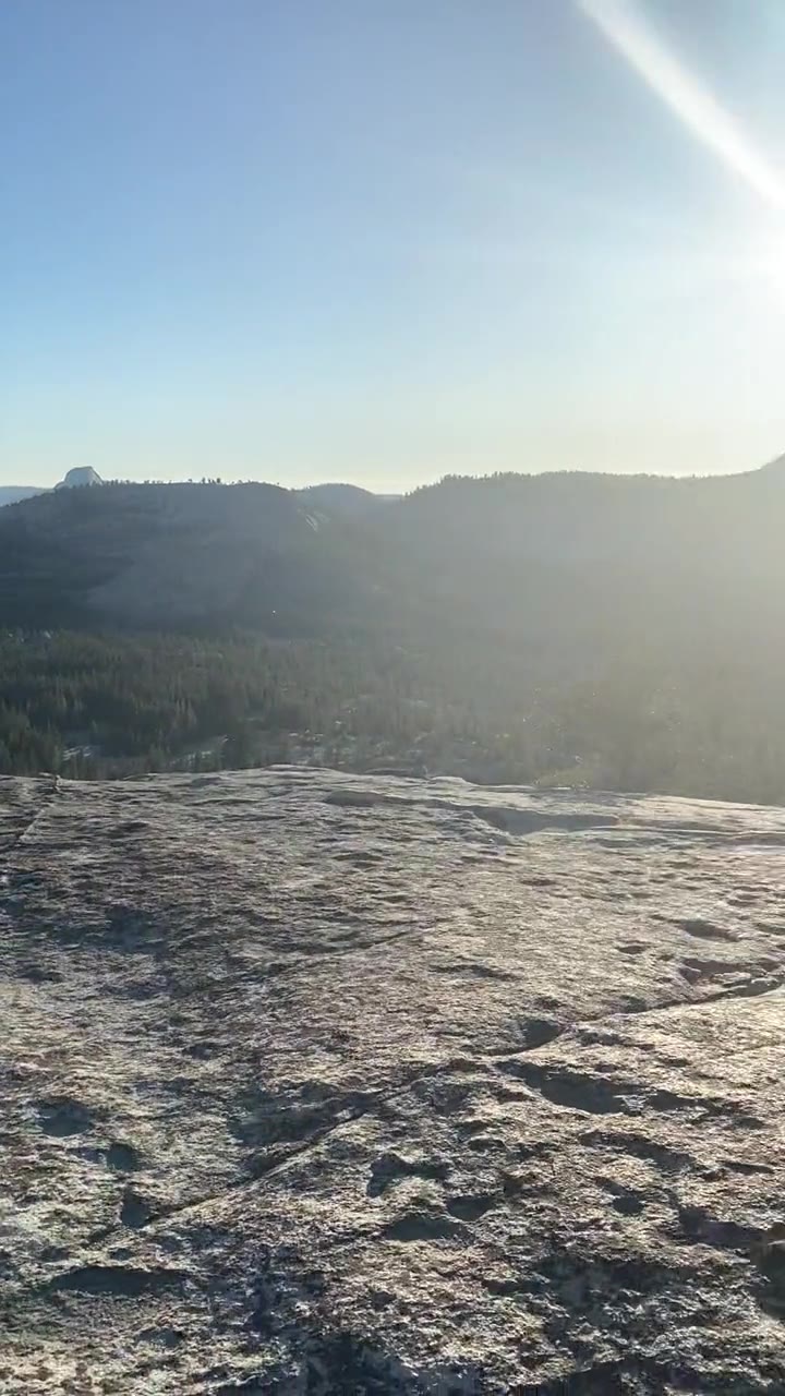 Looking out from a granite ledge over the valley