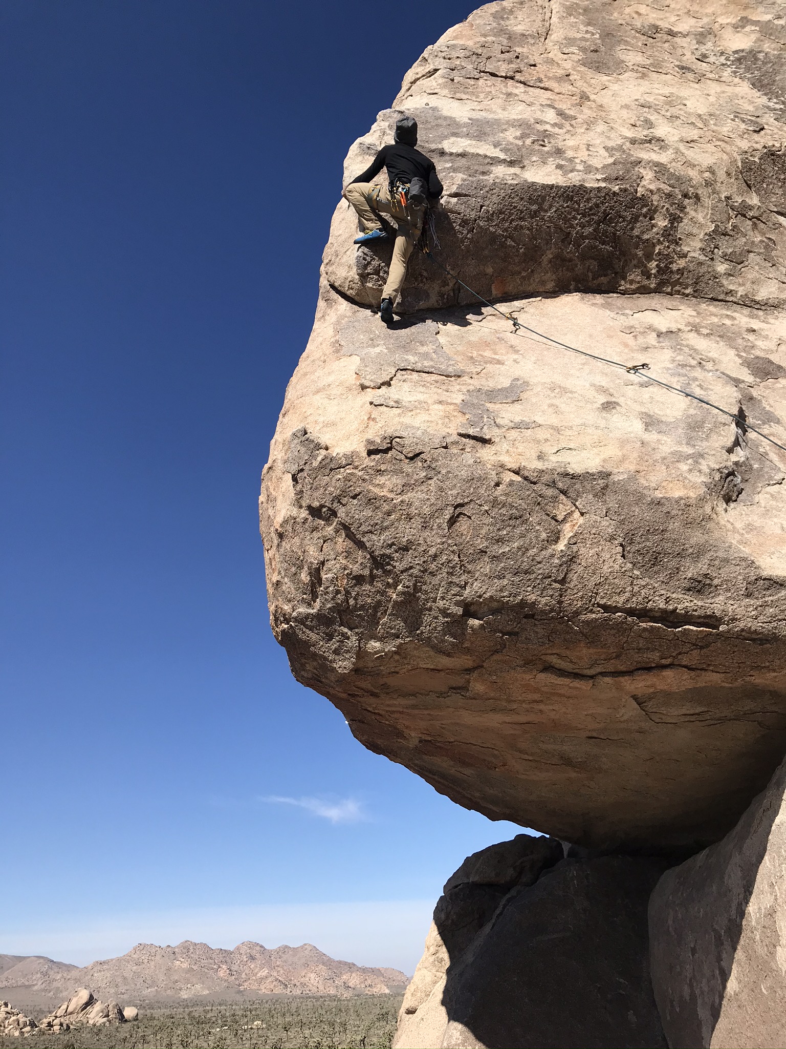 Rock formations and Joshua trees in the desert