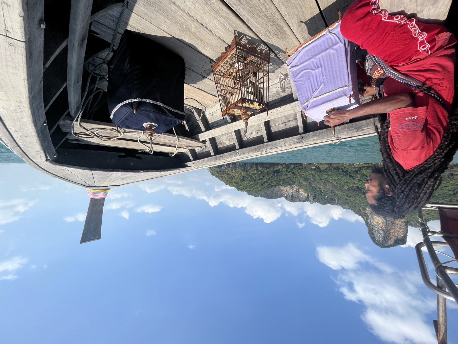 Lam on the longtail boat